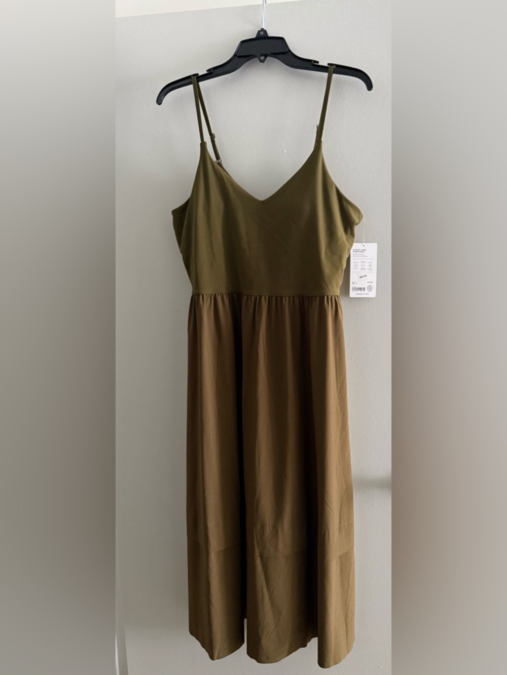 Athleta Olive Spaghetti-Strap Casual Dress